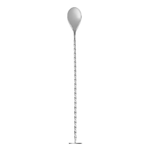 Stainless Steel Bar Spoon, Bar Spoon with Muddler Base 30cm, Barware, Cocktail Bar Tools, The Cocktail Shop, Australia