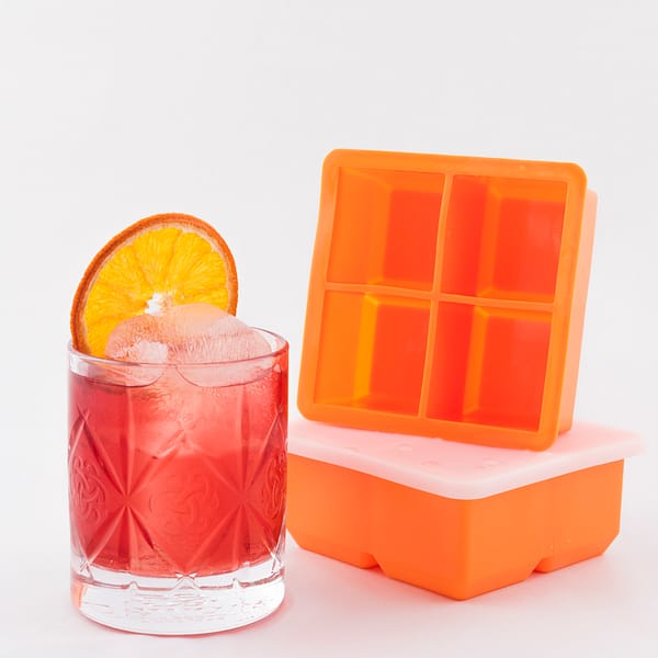 4 Large Ice Cube Silicon Ice Tray, Barware, Cocktail Bar Tools, The Cocktail Shop, Australia