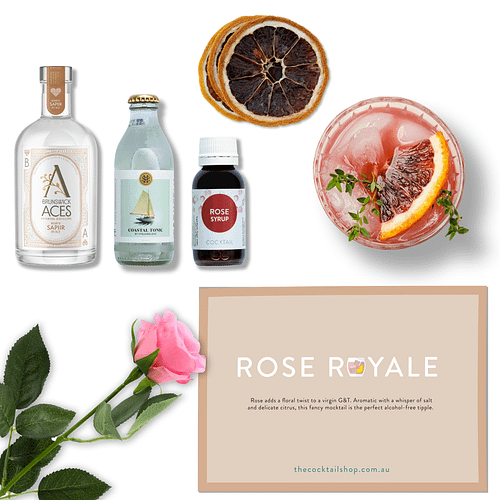 Rose Royale Cocktail Kit, Non-Alcoholic Cocktail Kits, Cocktails Delivered | The Cocktail Shop, Australia