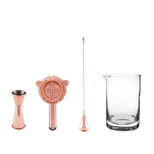 Mixing Glass Cocktail Kit, Stirred Cocktail Set, Copper Barware, Cocktail Bar Tools, Cocktail Accessories | The Cocktail Shop, Australia